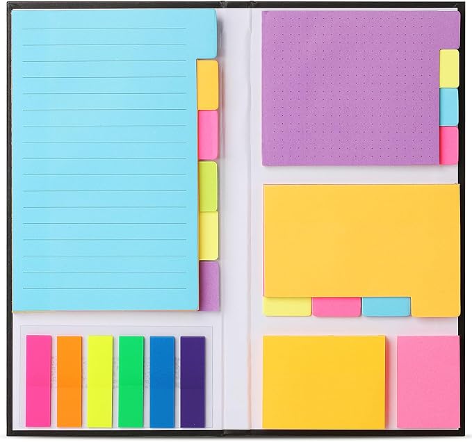 Mr. Pen- Sticky Notes Set, 410 Pack, Ruled, Dotted & Blank Notes with 150 Index Tabs, Divider Sticky Pads for Bible Study, Office, School, Planning, Journaling & Organization