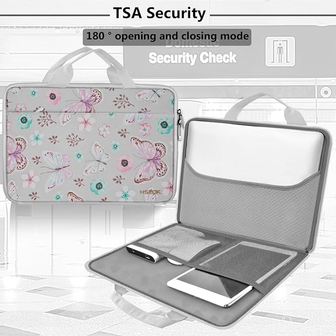 Hseok Laptop Sleeve 13-14 Inch Case Briefcase Compatible with MacBook Neo Pro 14 M5/M4/M3/M2/M1, All Models 13.3 Mac Air/Pro, XPS 13 14, Most Popular 13"-14" Notebooks,B01F01