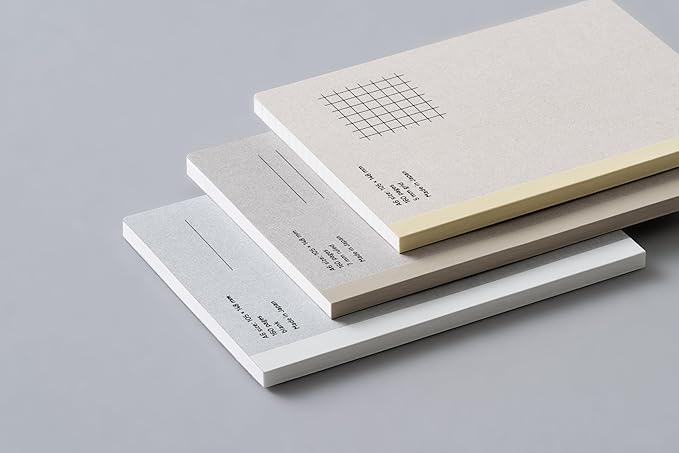 MARK'STYLE EDiT Designed for Clear Thinking, Thin, Lightweight, and Smooth to Write On” — 160-Page Notebook (A6 (5mm Grid) (Pack of 2))