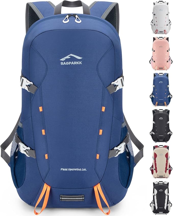 BAGPARKK 35L Ultra Lightweight Foldable Packable Hiking Backpack | Travel Backpack, Survival Whistle, Water-Resistant, Camping Daypack, Outdoor Sports, 0.88 pounds, Men & Women