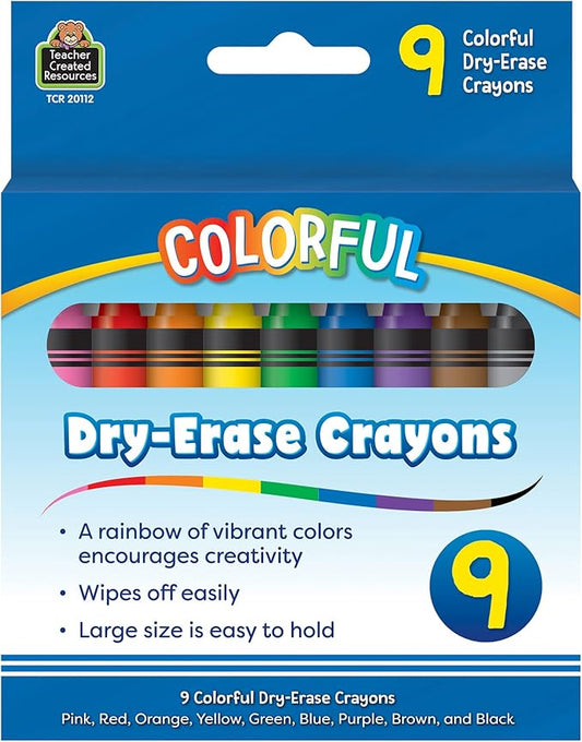 Teacher Created Resources Colorful Dry-Erase Crayons (TCR20112)