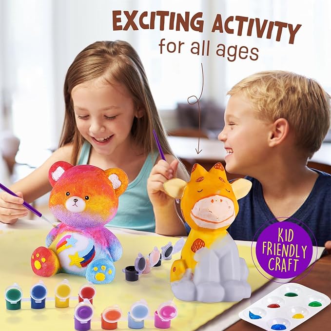 LAOESE Paint Your Own Deer Lamp Kit, Art Supplies Painting Kits for Kids 6-12, Arts and Crafts for Kids Ages 8-12, Deer Toy Birthday Easter Gifts for Kids Girls Boys Ages 3 4 5 6 7 8 9 10 11 12+