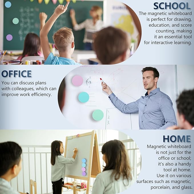 XKDOUS Round Magnetic Whiteboard Eraser 35 Pack, Small Dry Erase Eraser for Kids Classroom, 2x2 Inch Mini Dry Erase Board Eraser, Multipurpose White Board Eraser for School & Office Use (4 Colors)