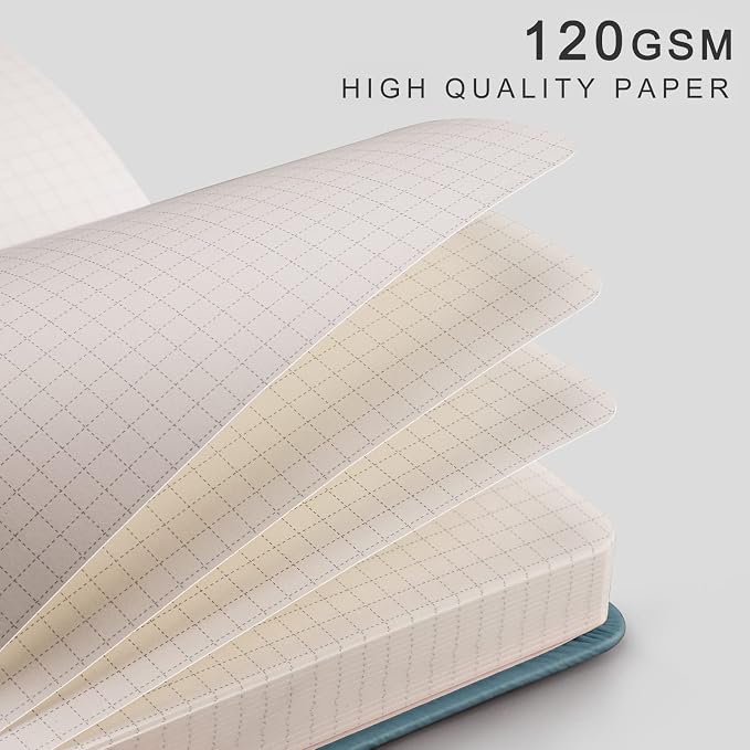 EMSHOI Graph Grid Journal Notebook, 256 Pages, A5 Size (5.7'' x 8.3'')