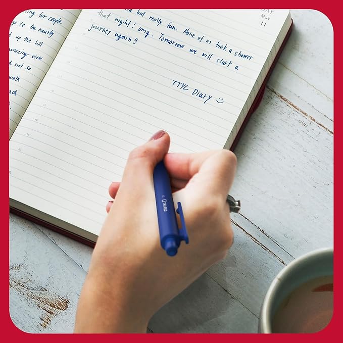 TRU RED Retractable Gel Pens, Fine Point 0.5mm, Blue Ink, 12 Pack – Quick‑Dry Pens for Precise, Smear‑Free Writing