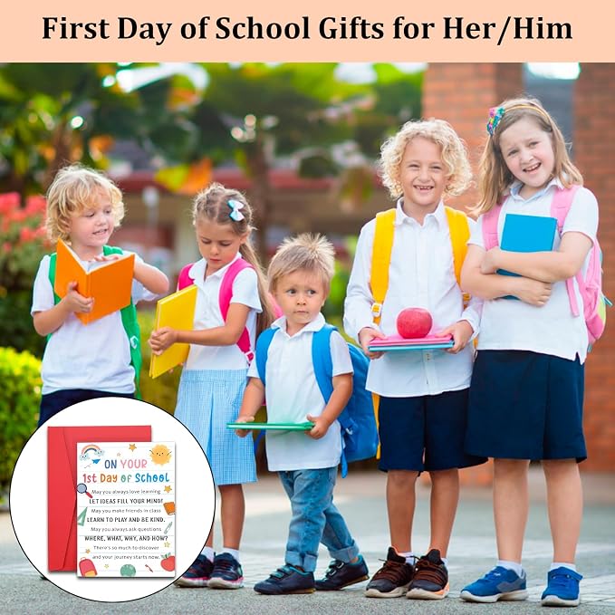 First Day of School Gifts Back to School Supplies for Kindergarten Students Stuff for Teen Girls Boys Kids Back to School Gifts for Daughter Son 1st Day of School Card Dorm Room Essentials Teacher