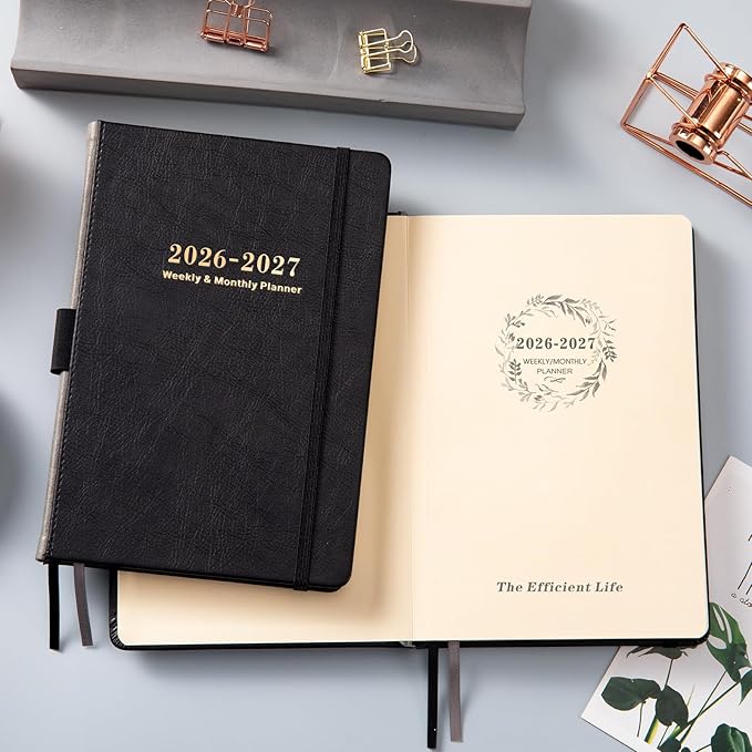 2026-2027 Planner - 2026-2027 Weekly Monthly Planner with Stickers, Jul 2026 - Jun 2027, 5.75" X 8.25", 26-27 Calendar Planner, Premium Paper, Pen Holder, Inner Pocket, 40 Notes Pages
