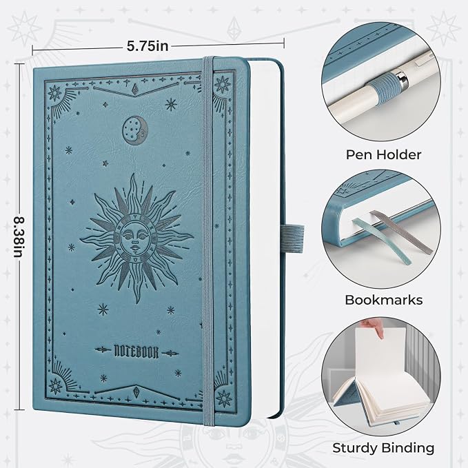 EMSHOI Blank Journal Notebook, 320 Pages, A5 Size (5.7'' x 8.3'')
