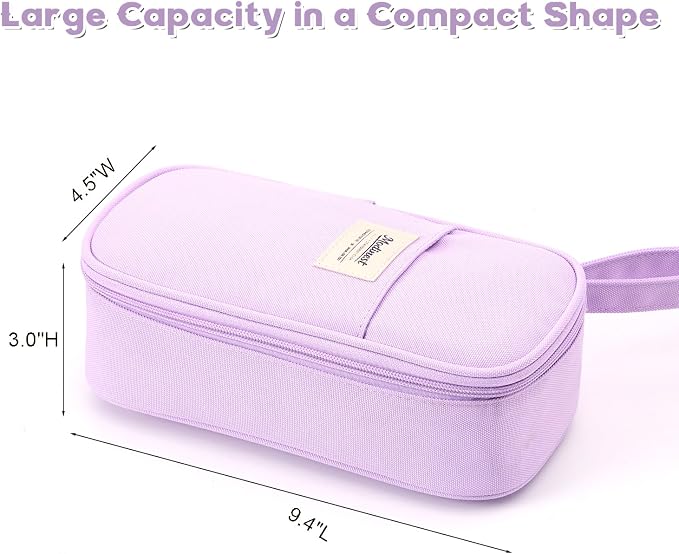 Pencil Case Pouch, Large Capacity Pen Bag Organizer, Cute Aesthetic Pencil Box for Girls Boys Kids, Back to School Supplies, Teacher Supplies Classroom Essentials, Purple