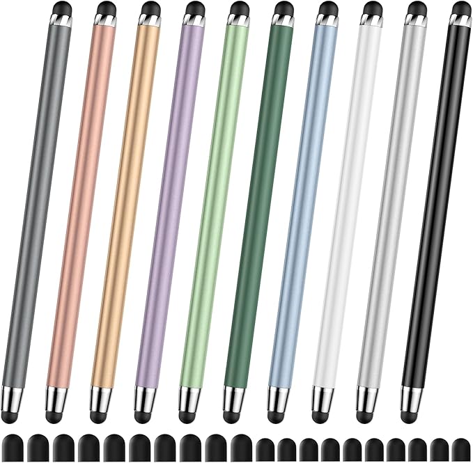 10 Pack Stylus,Stylus Pen for Touchscreen.Universal Capacitive Stylus.2-in-1 Dual Rubber Tip,High Precision & Sensitivity.Stylus Pen for ipad/Tablet/iPhone/Nintendo Switch/Android Phone.(20 Tips)