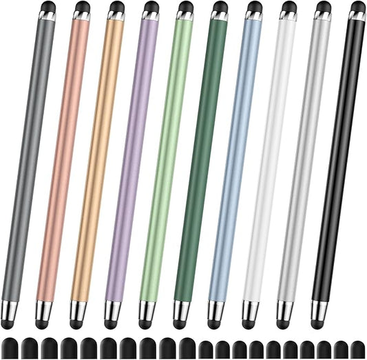 10 Pack Stylus,Stylus Pen for Touchscreen.Universal Capacitive Stylus.2-in-1 Dual Rubber Tip,High Precision & Sensitivity.Stylus Pen for ipad/Tablet/iPhone/Nintendo Switch/Android Phone.(20 Tips)