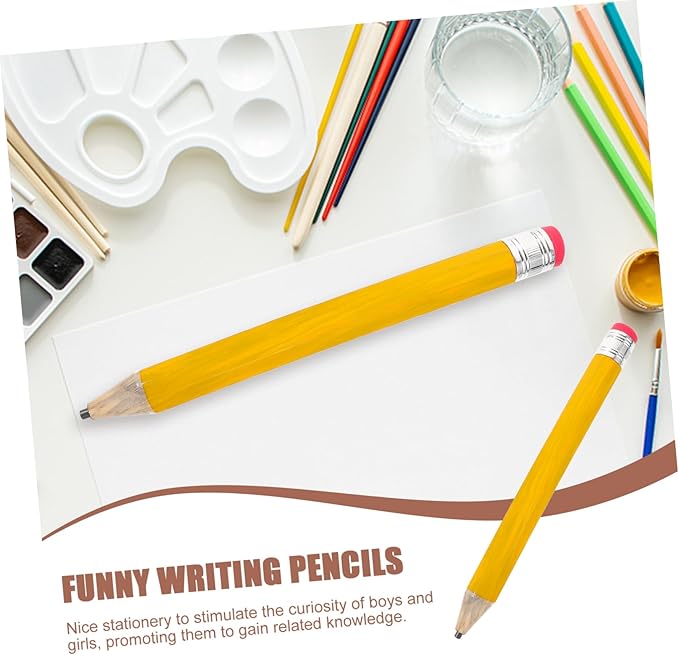 SHOWERORO Funny Writing Pencil Jumbo Pencil Decorative for Office School Supplies