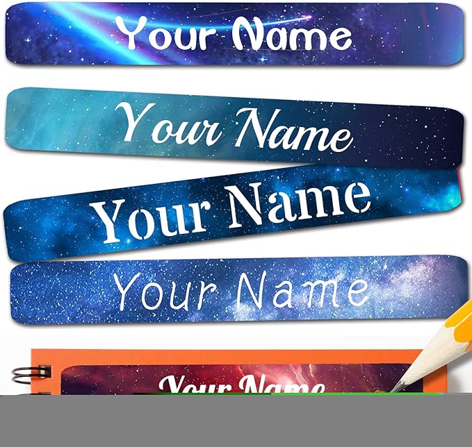 120 PCS Personalized Labels for Kids，Custom Name Tag Stickers Labels Waterproof for School Supplies,Water Bottle,Lunch Box,Toys(2.3 x 0.4 in)