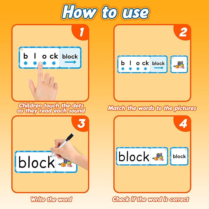 Kasfalci Blends & Digraphs Cards,Phonics Games,Speech Therapy Toys for Toddlers Kids,Learn to Read,Spelling Reading Learning Sight Word Games,kindergarten Preschool Learning Activities,Educational Toy