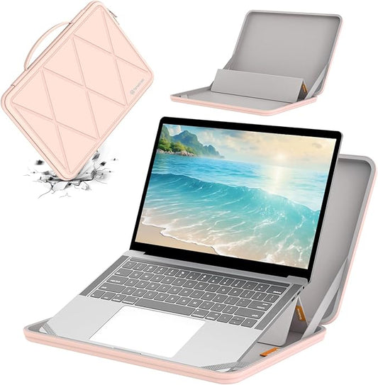 Smatree MS98 Hard EVA Protective Sleeve Case with Stand Compatible for 16 inch ASUS Vivobook Pro 16X OLED M7600, for 16 inch ASUS ExpertBook B5 Flip OLED B5602F/B5 OLED B5602, Pink