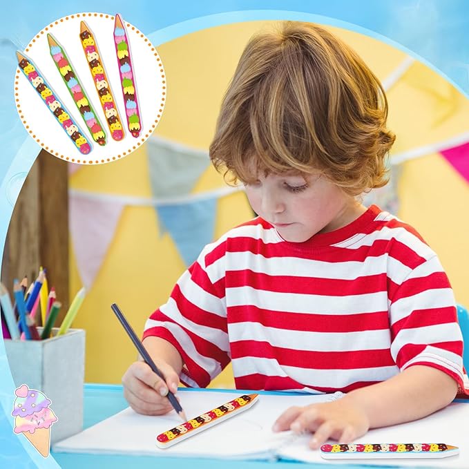 Junkin 32 Pcs Writing Tools Spacers for Writing Handwriting Spacer Tool Classroom Management Tools for Students to Learn Proper Word Spacing (Ice Cream)