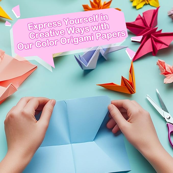 MAQIHAN Origami Paper 6x6 300 Sheets Bulk - Double Sided Color Paper Craft Kit for Adults Teens DIY Arts and Crafts, 20 Colorful Craft Paper Sheets for Scrapbook, Classroom Art Supplies Gifts