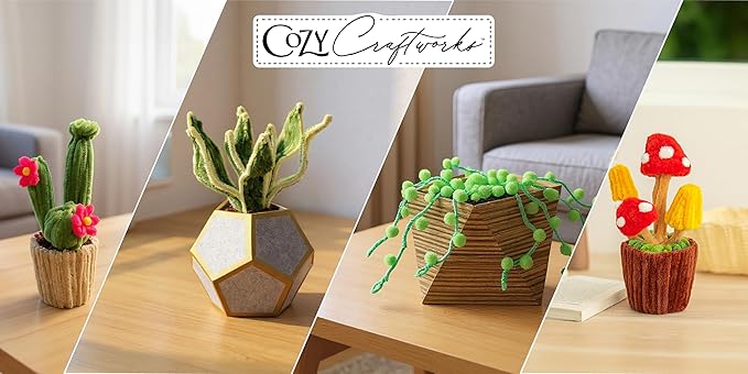 WeVeel Cozy Craftworks Chenille Stem Craft Kit (Plants)