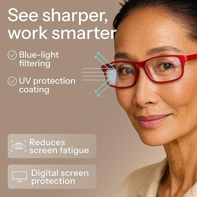 Gaoye Reading Glasses Blue Light Blocking, Spring Hinge Readers for Women Anti Glare Filter Lightweight Eyeglasses (5-Pack Mix Color 2, 1.75)