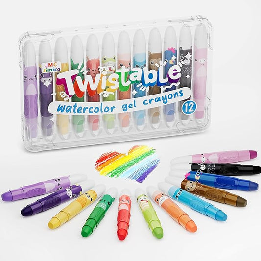 Water Silky Crayon Set, Multi-Color Art Drawing Twistable Craons, Washable, Smudge-Free, Non-Toxic Silky Crayons Art Supplies