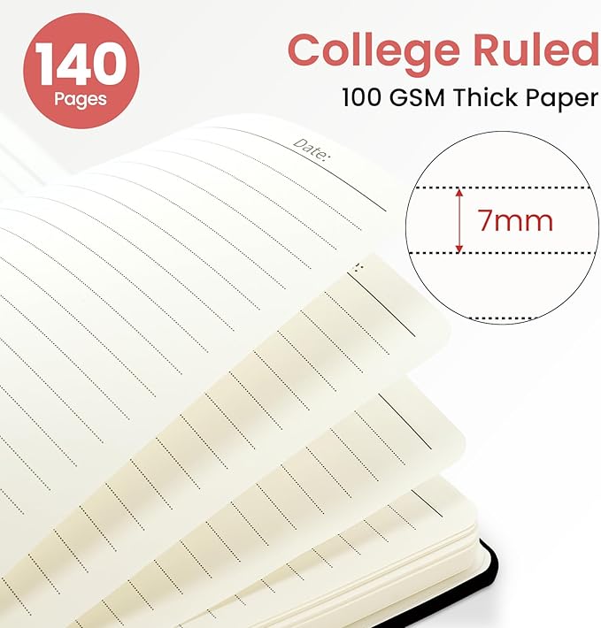 ZOTIA Lined Spiral Journal for Women, A5 Cute Hardcover College Ruled Notebook for Work, School & Note Taking, Aesthetic Writing Journal, 140 Pages (5.8" x 8.3"), Hummingbird