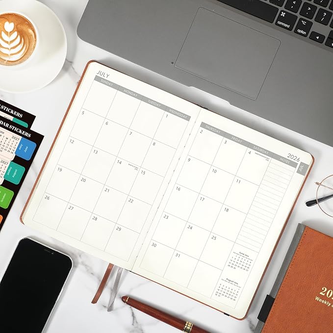 2026-2027 Planner - Planner 2026-2027 Weekly and Monthly with Stickers, JUL. 2026 - JUN. 2027, 5.75" X 8.25", Academic Calendar Planning with Premium Paper, Pen Holder, Inner Pocket and 44 Notes Pages