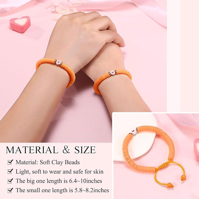 UPROMI First Day of Preschool/Kindergarten/1st Grade/2nd Grade/School Gift, Back to School Bracelet Mommy and Me Dad and Son