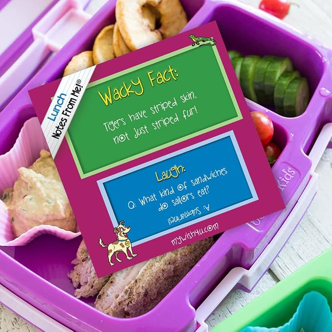 101 Tear-Off Lunch Box Notes for Kids, Wacky Facts & Laughs, Inspirational, Motivational, Thinking of You, Jokes for Kids, Back to School Essentials, Ages 8+