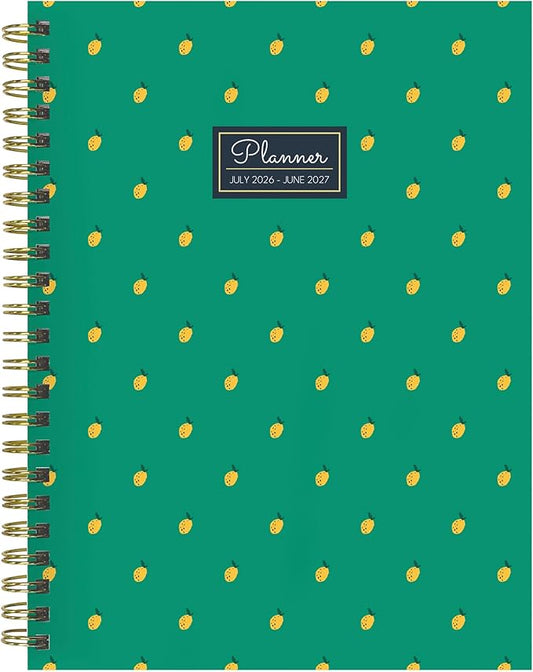 TF Publishing July 2026 - June 2027 Lovely Lemon Medium Weekly Monthly Planner - 12 Month Academic Planner 2026-2027 with Durable Cover, Bright White Paper and Planning Stickers - 6.5 x 8 in