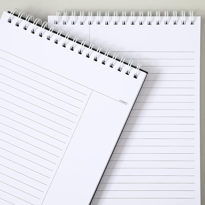 Cholemy 4 Pack Steno Notebooks, 6x9 Inches, 320 Sheets (80 Sheets/pad) Notes Notebook Top Spiral Ruled Writing Pads for School Office Business Students Teachers & Note Taking