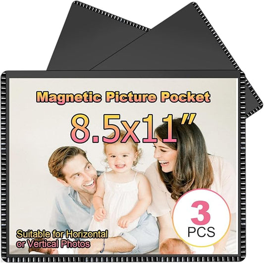 CHUNNIAO Magnetic Frame 8.5x11 for Letter Size Paper Document Holders 3PCS