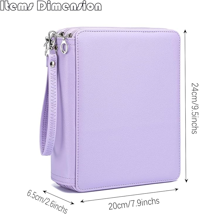 YOUNGCOL 120 Slots Colored Pencil Case Color Pencil Organizer Storage Large Capacity Pencil Holder(Purple, 120 Slots)