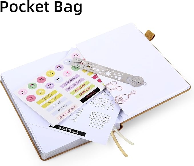 A5 Bullet Dotted Journal Notebook | 160gsm Thick Bleedproof Paper, Lay Flat Binding, 160 Numbered Pages | Hard Cover Dot Grid Notebook/Bullet Journals for Creatives & Professionals (Archer)