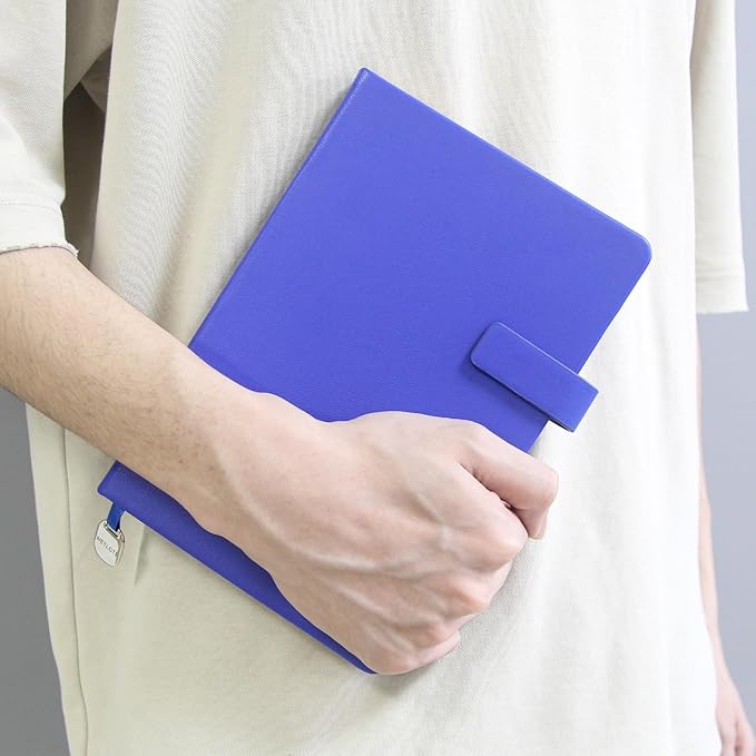 Soft Cover Leather Journal Notebook A5 Lined 212 Pages 5x8.25 Inches with Strap Closure Travel Work School Writing Journaling Notebooks for Women Men Gift Box Packaging Grass Green
