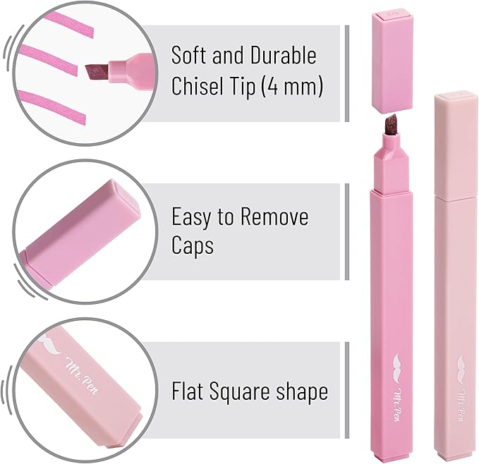 Mr. Pen- Aesthetic Highlighters No Bleed Bulk, 64 Pack, Pastel Color, Chisel Tip, Cute Highlighters Assorted Colors for Journaling, Highlighting, Underlining, Fast Dry, Back to School Supplies