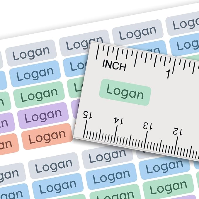 Personalized Mini Name Labels for Kids (210 Count) – Custom Waterproof Name Stickers for School, Daycare, Water Bottles, Lunch Boxes, Pencils, Supplies - Cozy Daydream