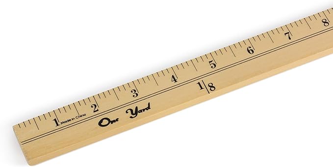 Dritz 742 36-Inch Wooden Thick Yardstick with Metal Ends