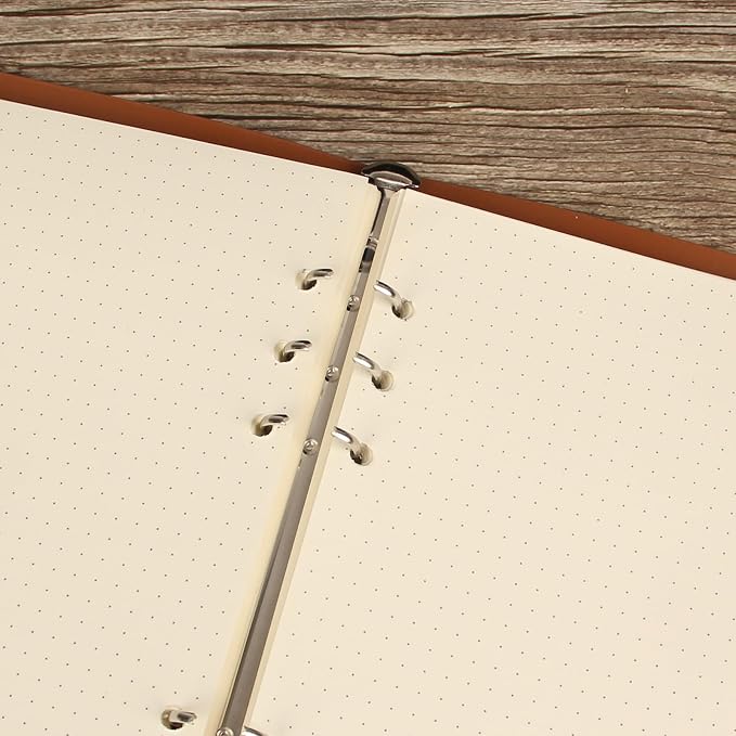 A5 Dot Grid Refill Paper, 6-Hole, 2-Pack 160 Sheets No Bleed