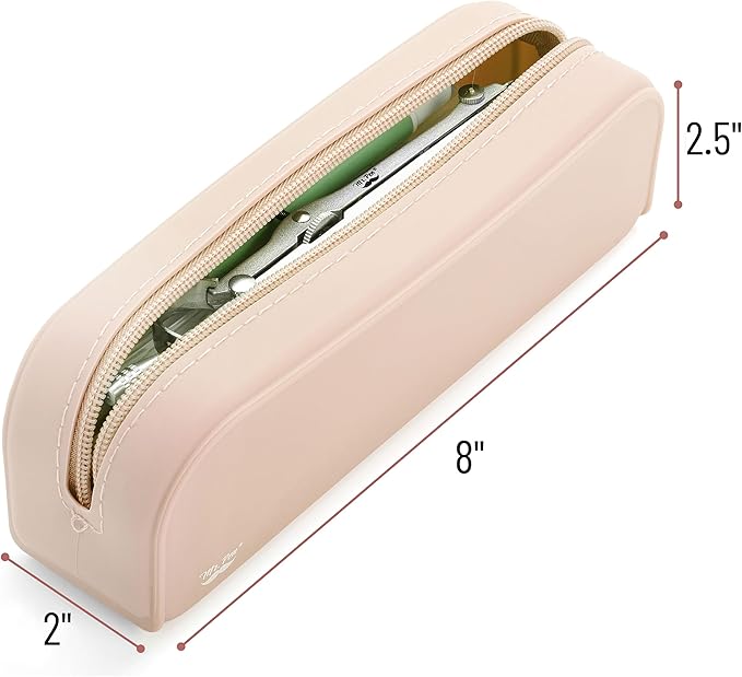 Mr. Pen- Silicone Pencil Case, Aesthetic Pencil Bag for Women, Makeup Pouch, Multifunctional Pouch for Stationery, Cosmetics and Electrical Goods Storage