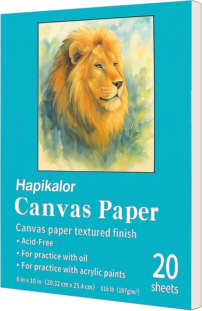 Canvas for Painting 8x10 Inch, 20 Sheets (115lb/187g) Canvases Boards for Painting, Art Supplies Paint Canvas Panels for Acrylic Oil Tempera Paints
