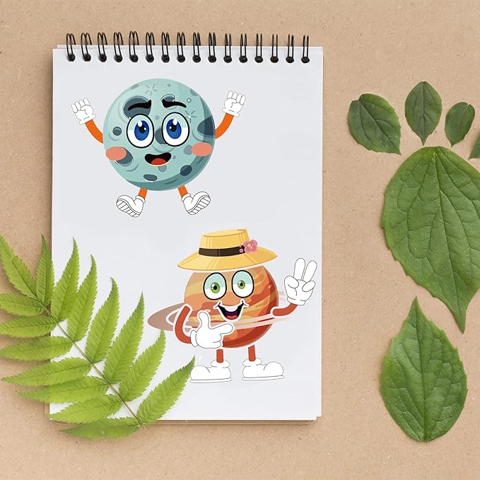 24 Sheets 8.27''×5.9'' Make Your Own Space Stickers for Kids Toddlers, Make a Face Stickers for Kids Party Favors Activities