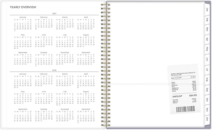 Blue Sky 2027 Weekly and Monthly Planner Calendar, January 2027 - December 2027, 8.5" x 11", Flexible Cover, Laminated Tabs, Durable Twin Wire Binding, Storage Pocket, Tula