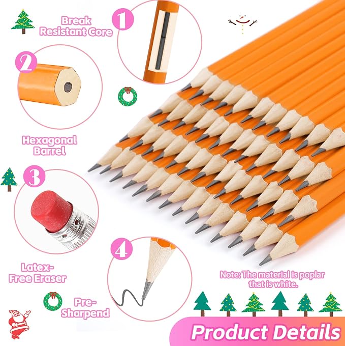 360 Pack #2 Pencils Bulk, Pre Sharpened Pencils #2, Back to School Supplies | Number 2 Pencils with Erasers for Writing, Drawing, Sketching, Teacher Office Essentials, Art Supplies for Adults Kids