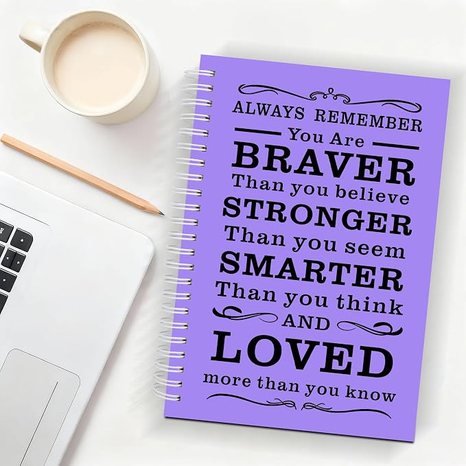JOHSBYD 2Pcs Spiral Dotted Notebook, Inspirational Gifts A5 Dot Grid