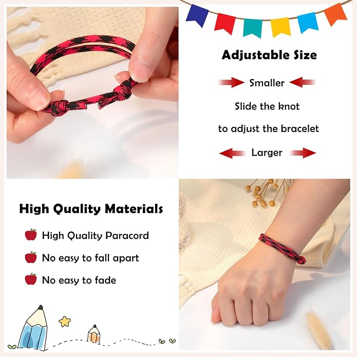 PINKDODO First Day of School Bracelet Back to School Gifts Mommy and Me Bracelets Mother Son Bracelet