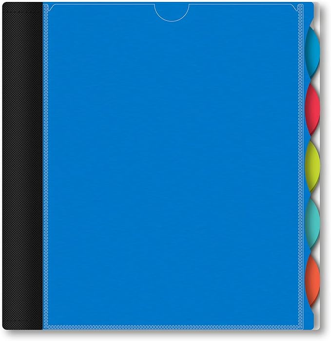 IQ+ iScholar iQ+ Poly Cover 10 Subject Notebook, College Ruled, 11 x 8.5 Inch, 250 Sheets, Blue (58900-BL)