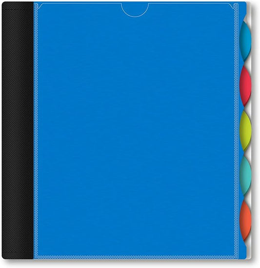 IQ+ iScholar iQ+ Poly Cover 10 Subject Notebook, College Ruled, 11 x 8.5 Inch, 250 Sheets, Blue (58900-BL)