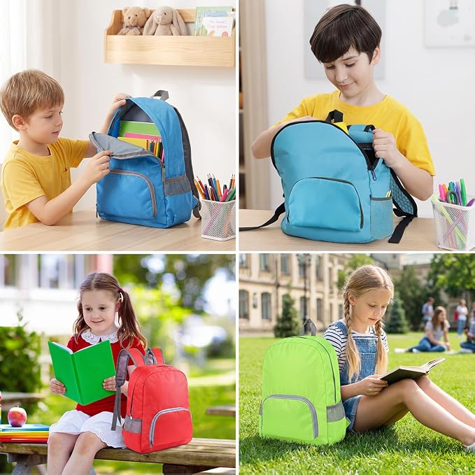 clothmile 24 Pcs Back to School Backpacks in Bulk Classic Colorful Foldable Backpacks 420d Fabric Multi-Use Book Bags for Outdoor Travel Student School Supply 8 Colors