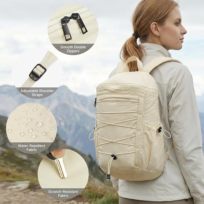G4Free 20L Hiking Travel Backpack for Women Men | Lightweight Backpacks with Luggage Trolley Strap, Daypack for Outdoor Daily Camping