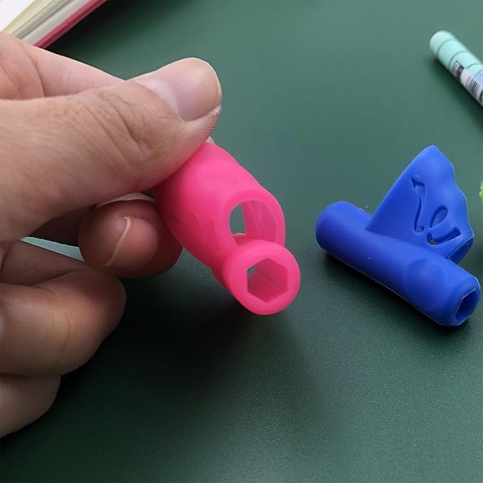 8 Pcs Pencil Grippers, Toddler Pen Grip Pen Holder for Kids Learning Tool Stationery Aid Grip Posture Correction Device Pencil Gripper Kids for Writing Posture.